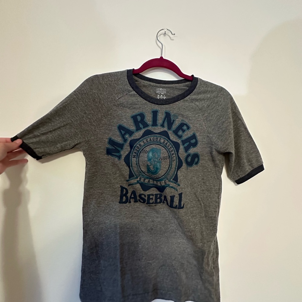 Gray Mariners Baseball T-Shirt